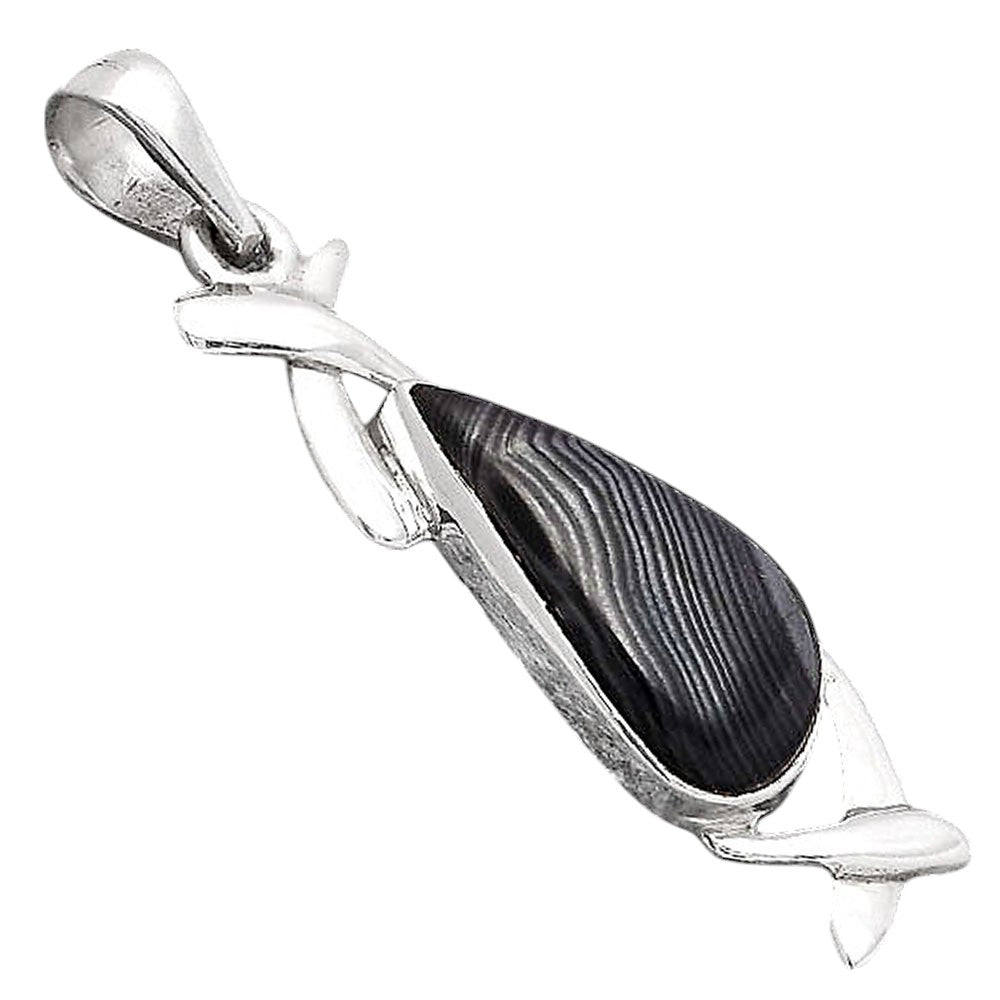 Crown Of Silver Psilomelane - Black Malachite Pendant P-1428 SDP154908