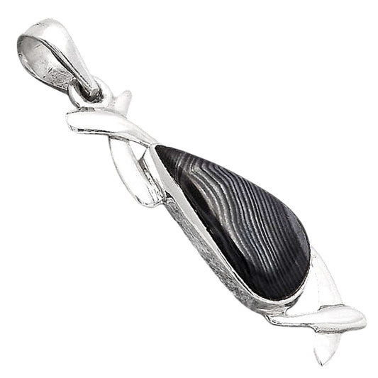 Crown Of Silver Psilomelane - Black Malachite Pendant P-1428 SDP154908