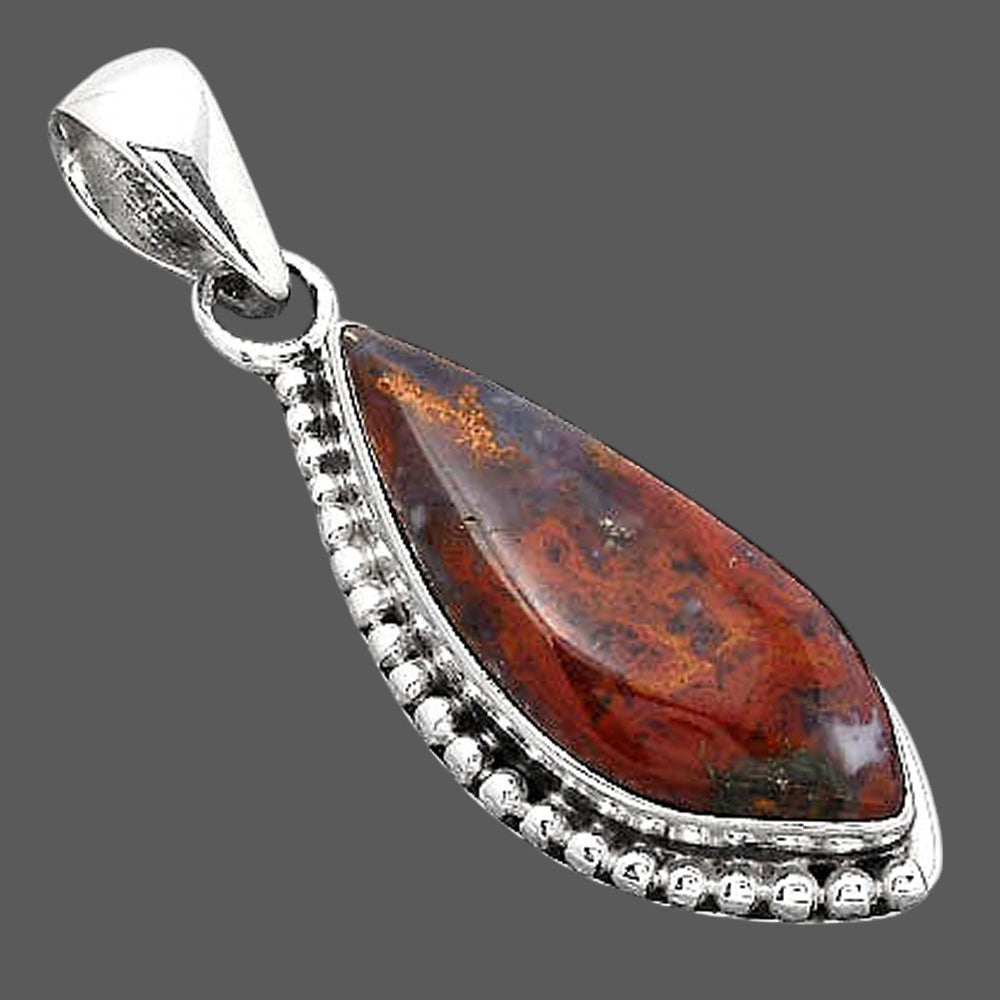 Natural Red Moss Agate Pendant P-1326 SDP154944