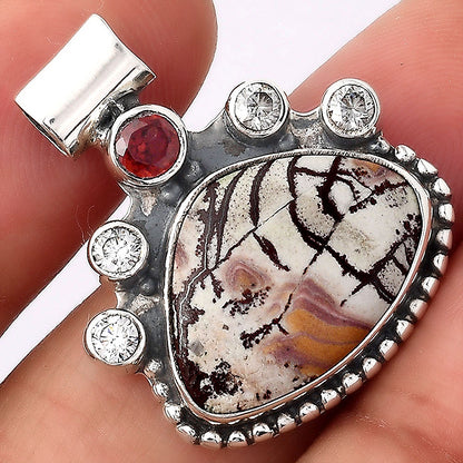 Sonora Dendritic, Garnet & Zircon Pendant P-1519 SDP154951