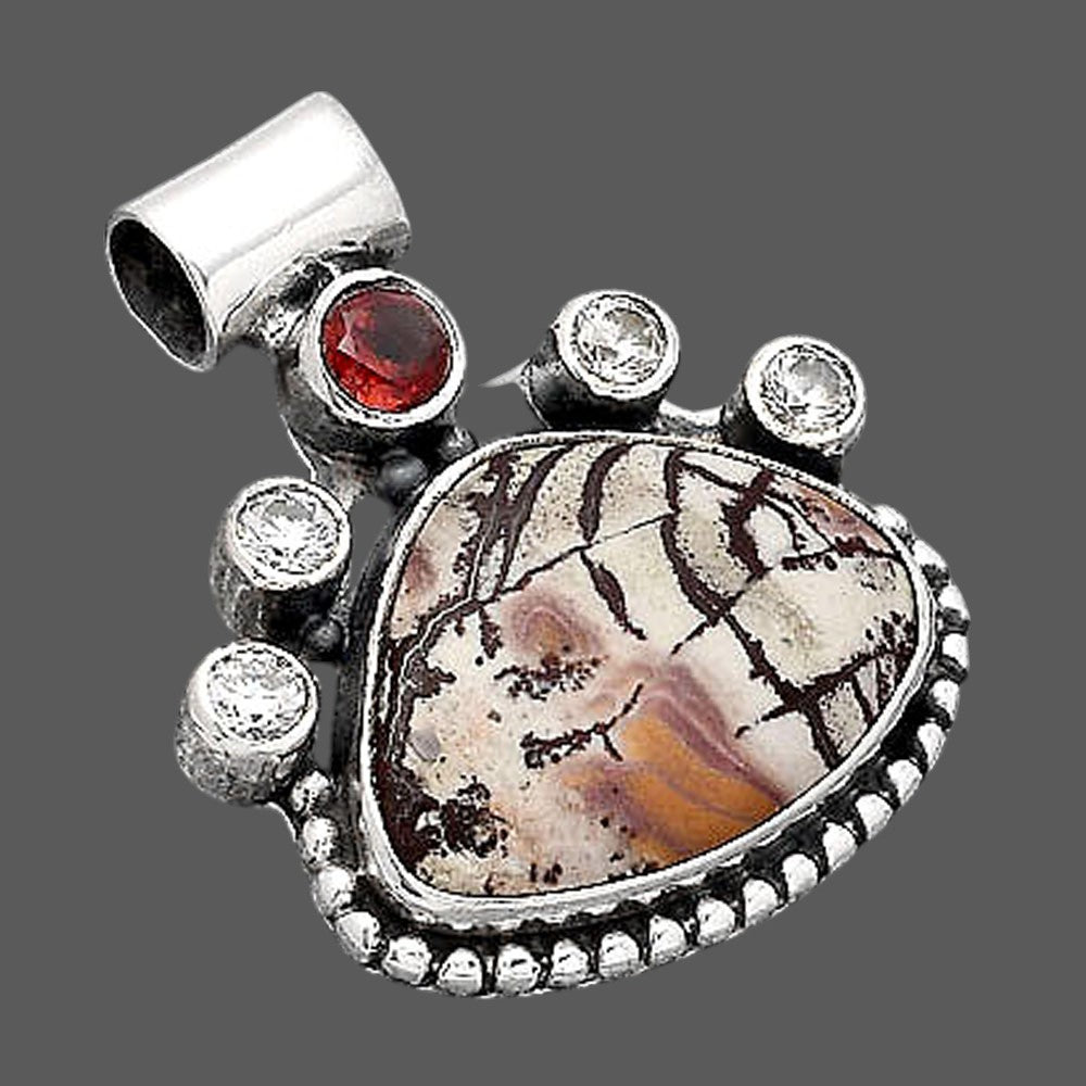 Sonora Dendritic, Garnet & Zircon Pendant P-1519 SDP154951