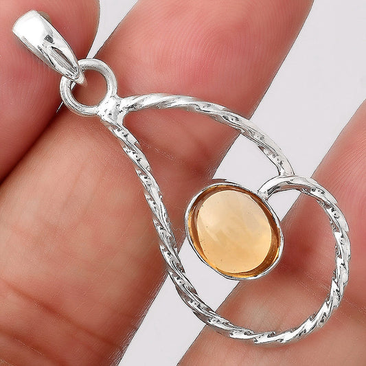 Natural Citrine Cab Pendant P-1003 SDP154958