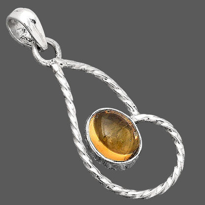Natural Citrine Cab Pendant P-1003 SDP154958