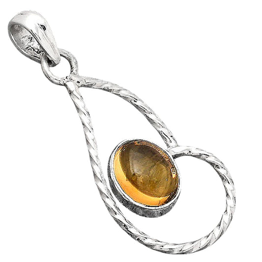 Natural Citrine Cab Pendant P-1003 SDP154958