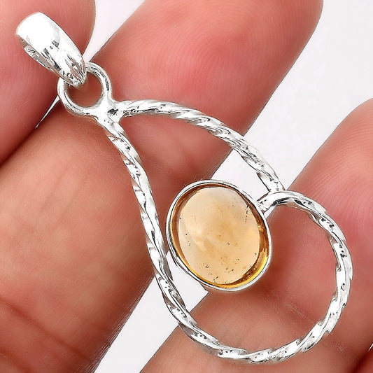 Natural Citrine Cab Pendant P-1003 SDP154960