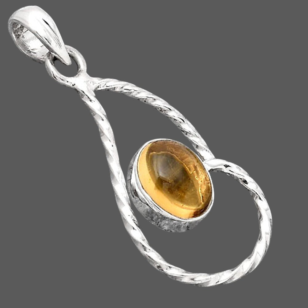 Natural Citrine Cab Pendant P-1003 SDP154960