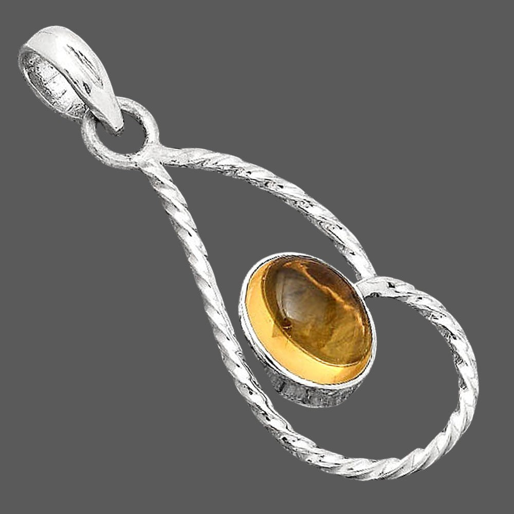 Natural Citrine Cab Pendant P-1003 SDP154966