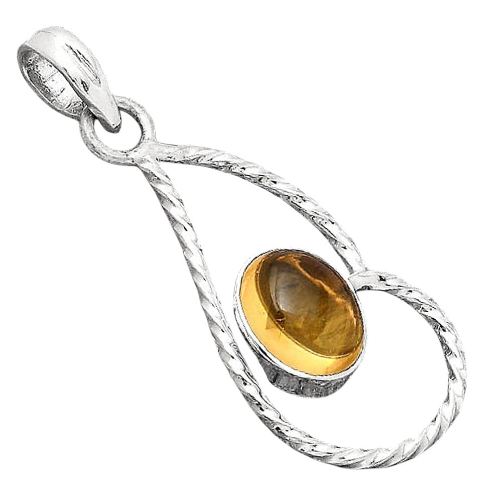 Natural Citrine Cab Pendant P-1003 SDP154966