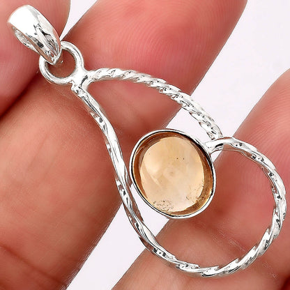 Natural Citrine Cab Pendant P-1003 SDP154967