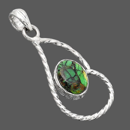 Natural Green Matrix Turquoise Pendant P-1003 SDP154972