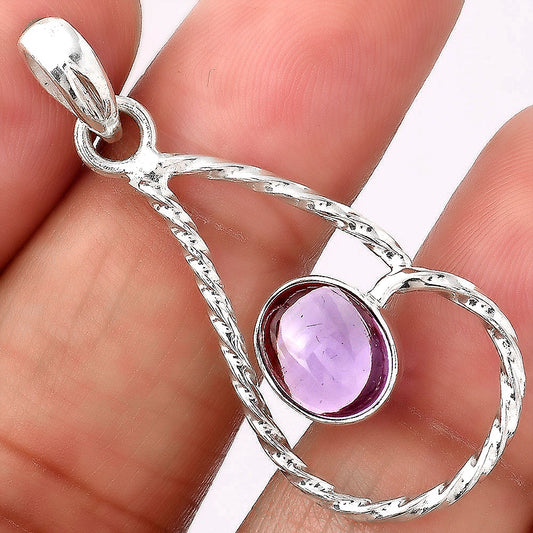Natural Amethyst Cab - Brazil Pendant P-1003 SDP154973