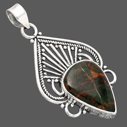 Artisan - Turkish Rainforest Chrysocolla Pendant P-1541 SDP154993