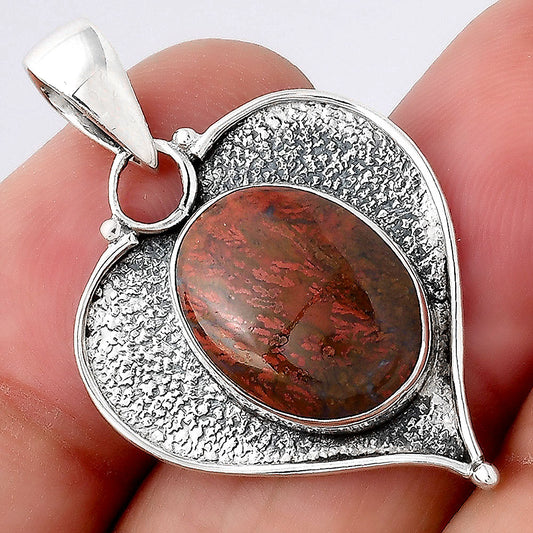 Natural Red Moss Agate Pendant P-1503 SDP155022