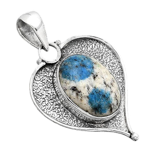 Natural K2 Blue - Azurite In Quartz Pendant P-1503 SDP155023