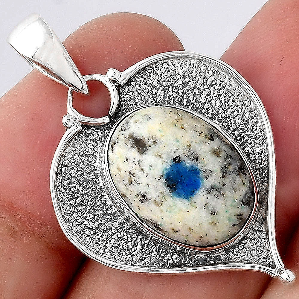 Natural K2 Blue - Azurite In Quartz Pendant P-1503 SDP155025
