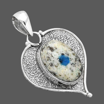 Natural K2 Blue - Azurite In Quartz Pendant P-1503 SDP155025