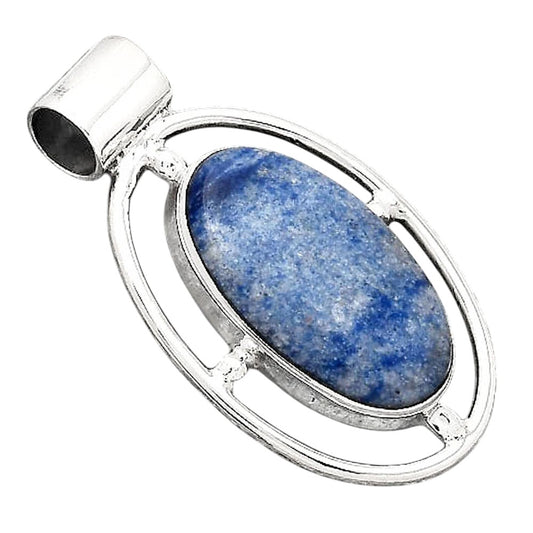 Natural Dumortierite Quartz Pendant P-1488 SDP155056