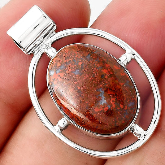 Natural Red Moss Agate Pendant P-1488 SDP155057