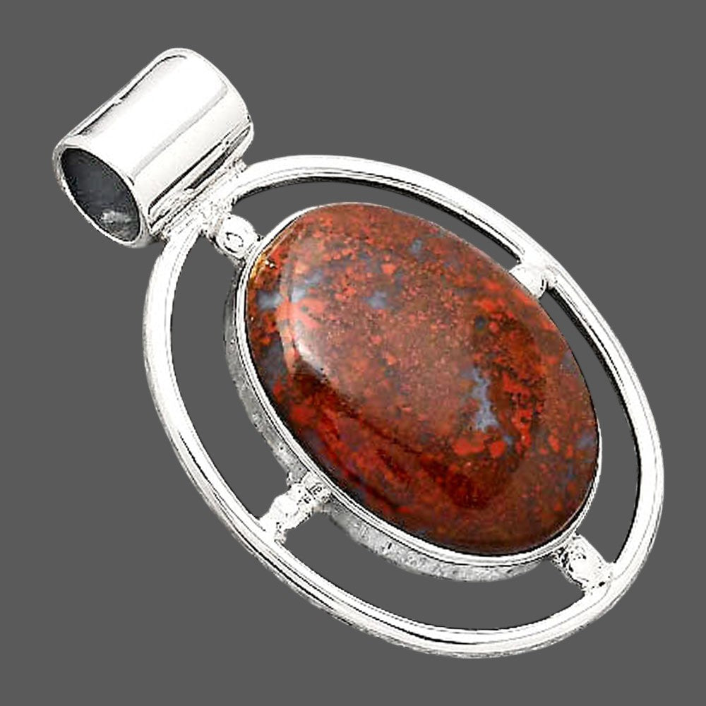 Natural Red Moss Agate Pendant P-1488 SDP155057