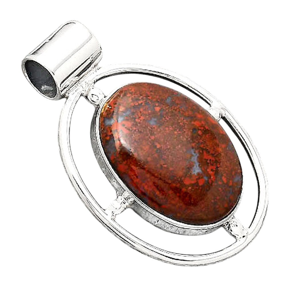 Natural Red Moss Agate Pendant P-1488 SDP155057