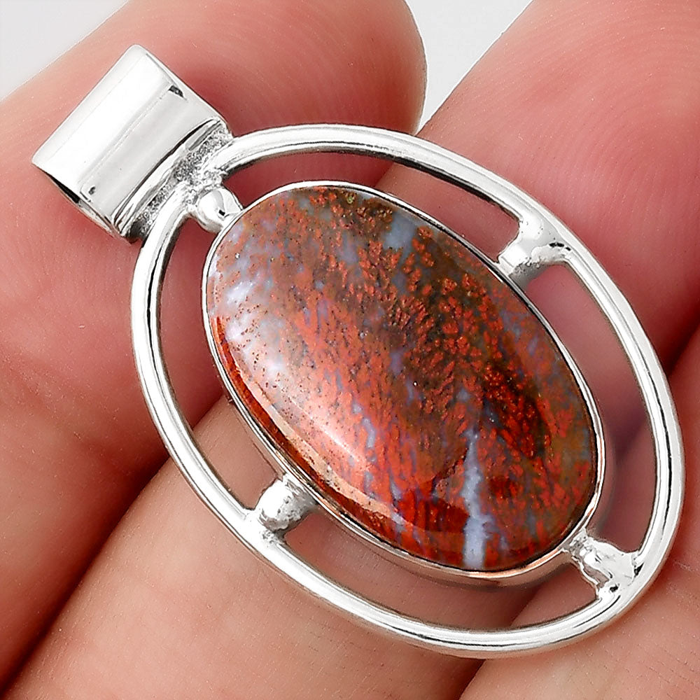 Natural Red Moss Agate Pendant P-1488 SDP155058