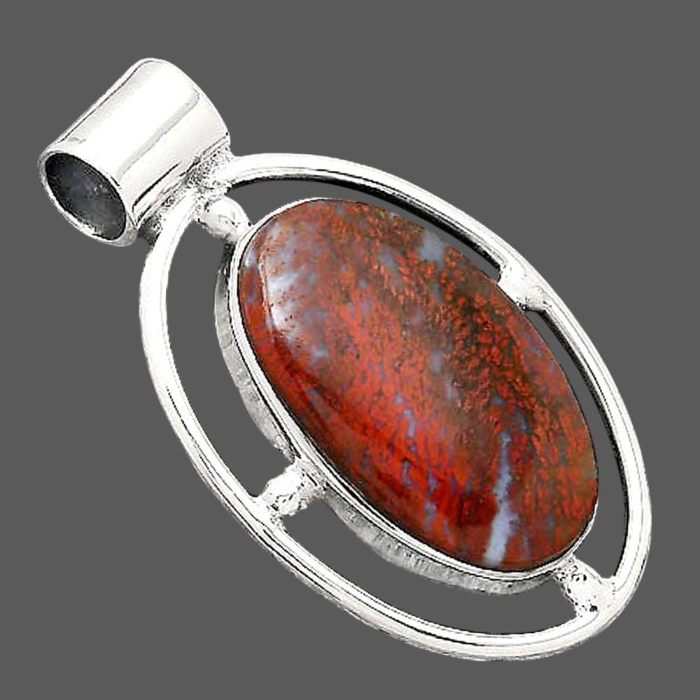 Natural Red Moss Agate Pendant P-1488 SDP155058