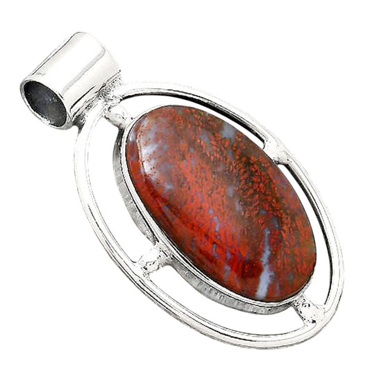 Natural Red Moss Agate Pendant P-1488 SDP155058