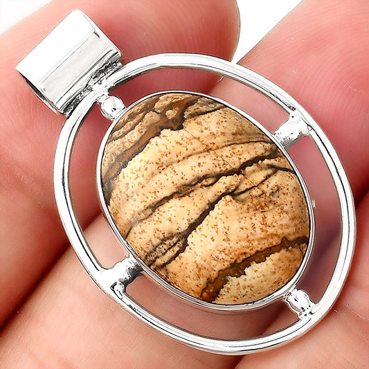 Natural Picture Jasper Pendant P-1488 SDP155059