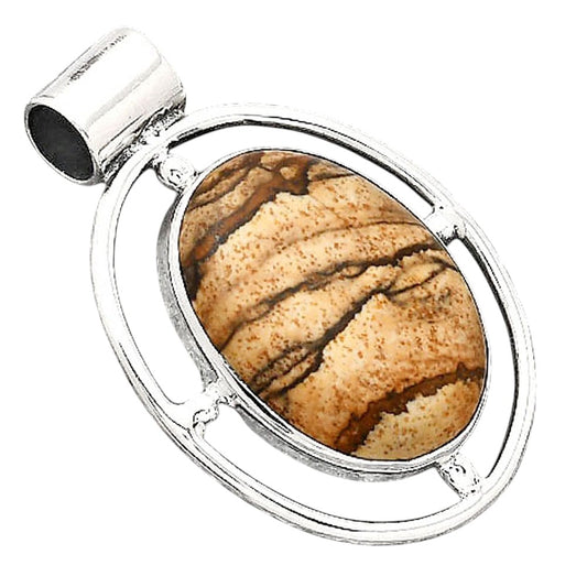 Natural Picture Jasper Pendant P-1488 SDP155059