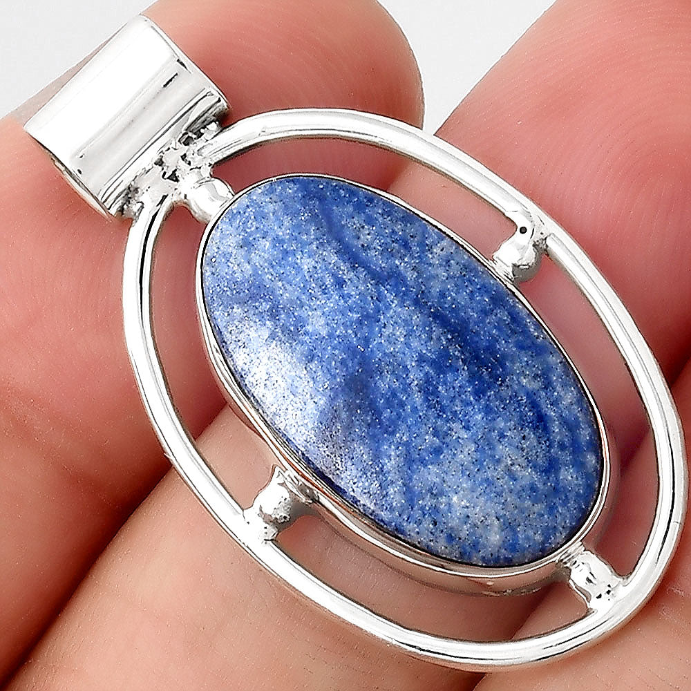 Natural Dumortierite Quartz Pendant P-1488 SDP155061