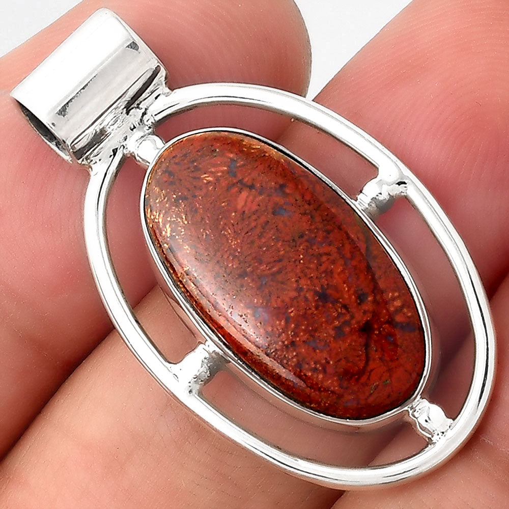 Natural Red Moss Agate Pendant P-1488 SDP155065