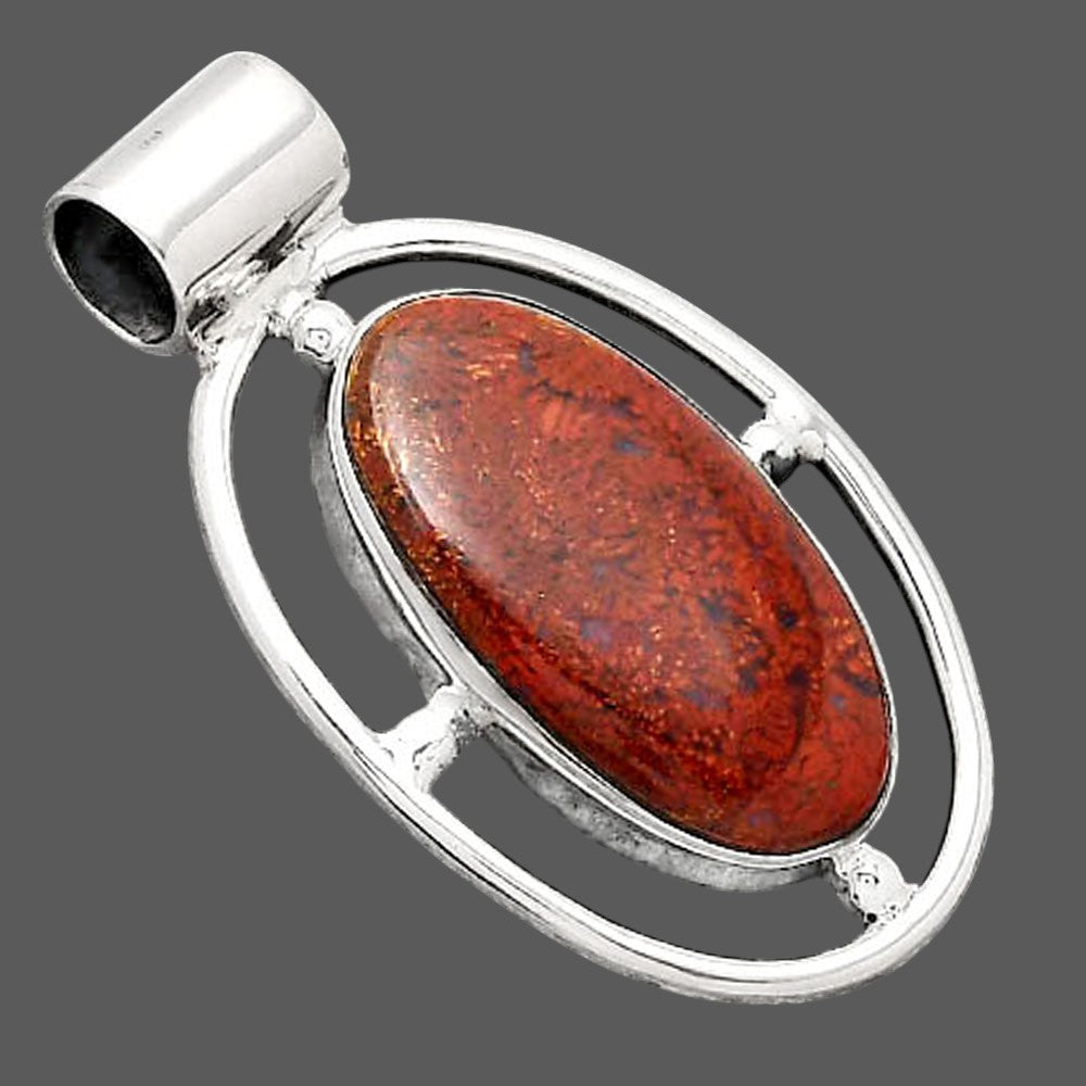 Natural Red Moss Agate Pendant P-1488 SDP155065