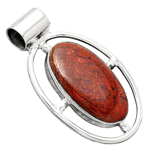 Natural Red Moss Agate Pendant P-1488 SDP155065