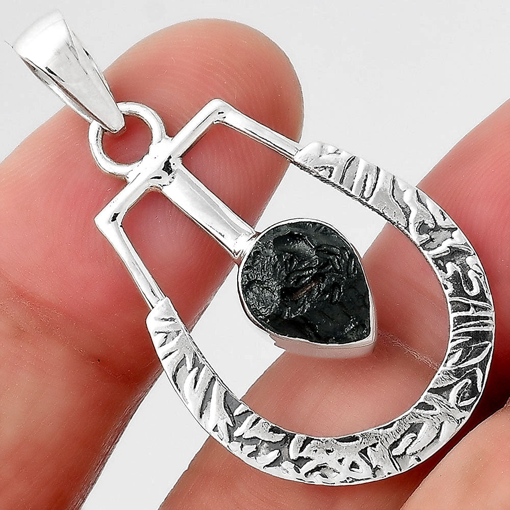Natural Tektite Rough - Greek Pendant P-1343 SDP155092