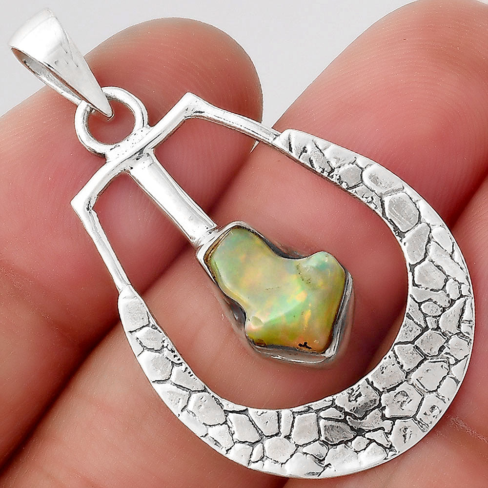Natural Ethiopian Opal Rough Pendant P-1343 SDP155098