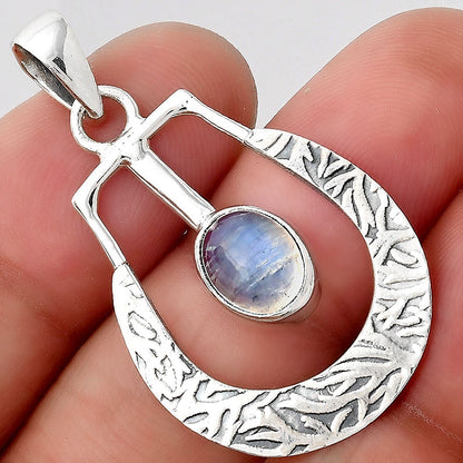 Natural Rainbow Moonstone - India Pendant P-1343 SDP155099