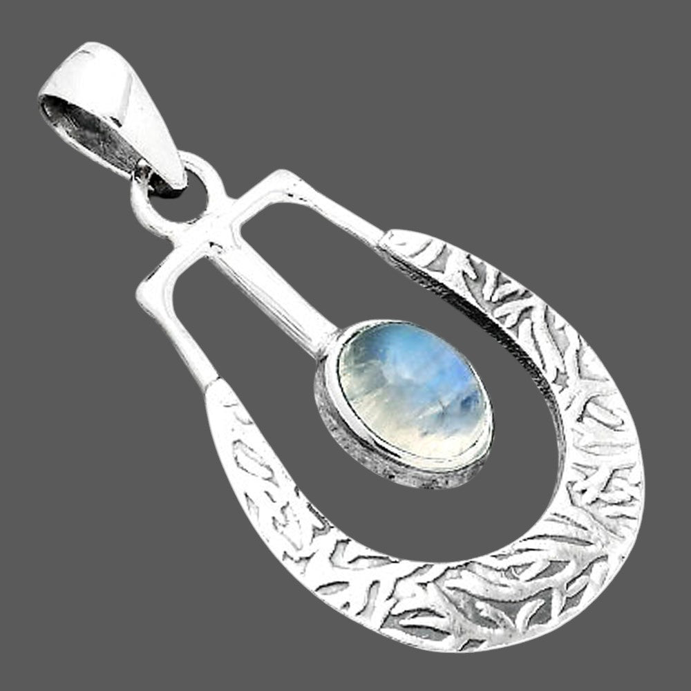 Natural Rainbow Moonstone - India Pendant P-1343 SDP155099