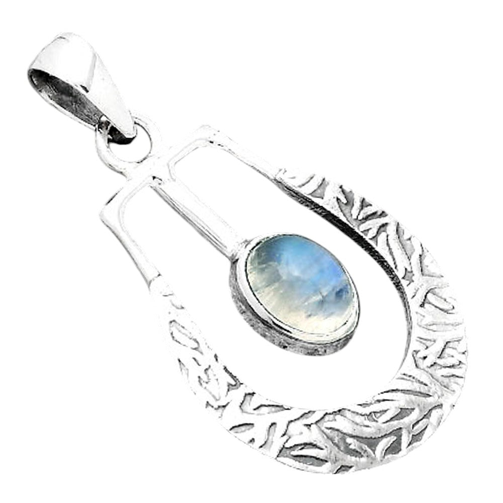 Natural Rainbow Moonstone - India Pendant P-1343 SDP155099