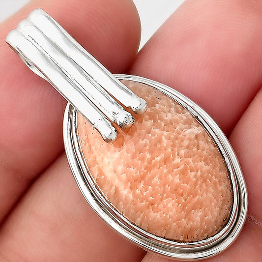 Natural Orange Scolecite - India Pendant P-1664 SDP155104