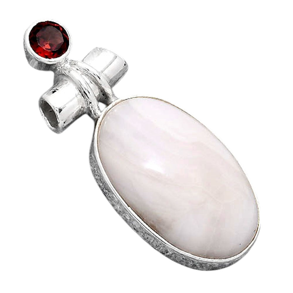 Natural Pink Aragonite and Garnet Pendant P-1159 SDP155129