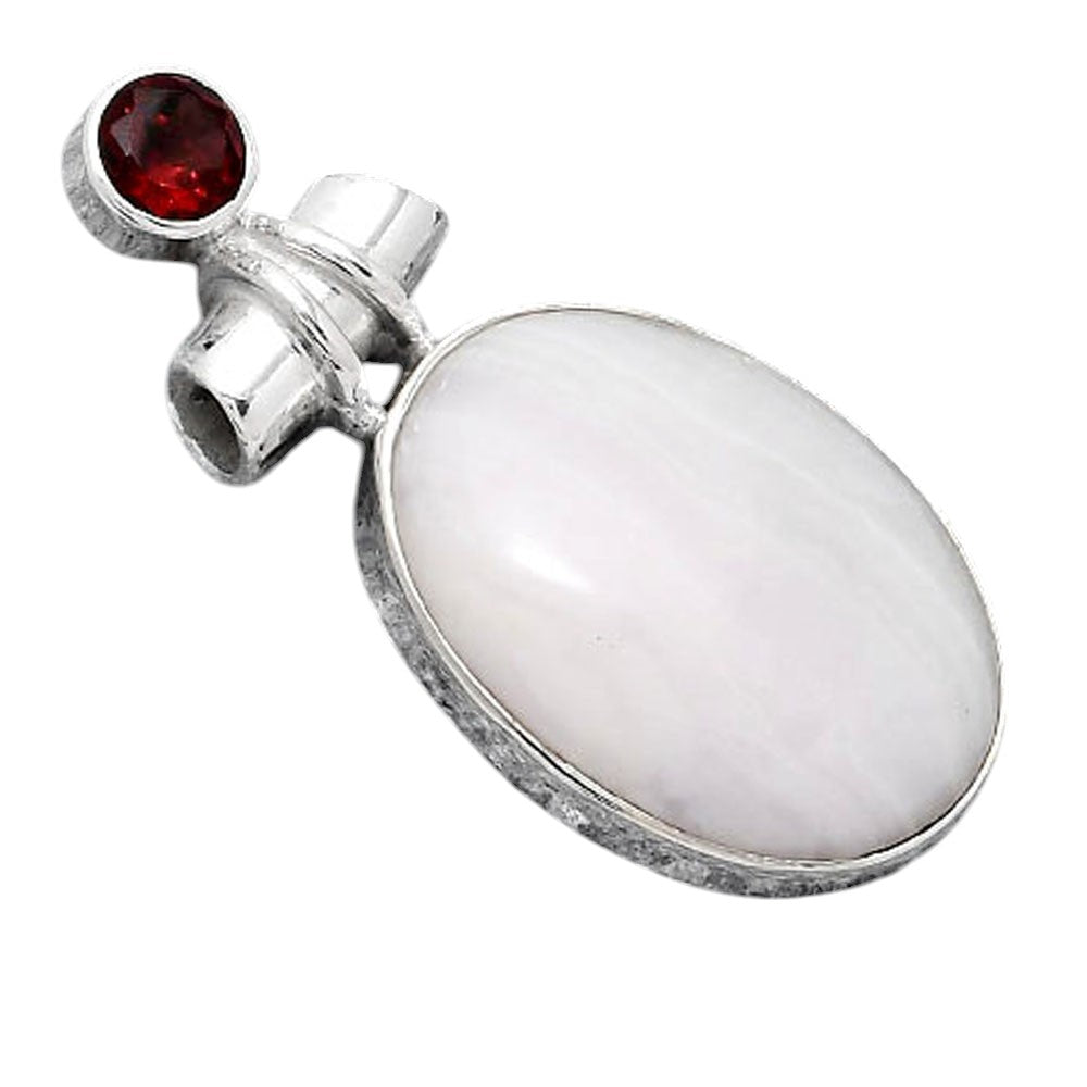 Natural Pink Aragonite and Garnet Pendant P-1159 SDP155132