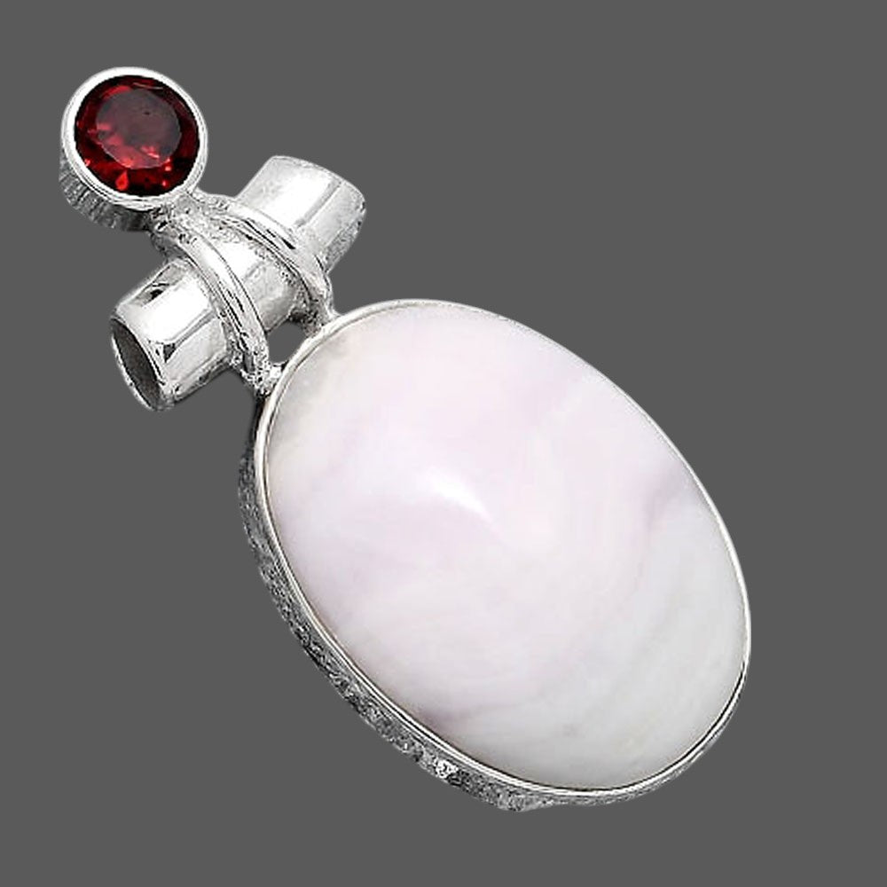 Natural Pink Aragonite and Garnet Pendant P-1159 SDP155136