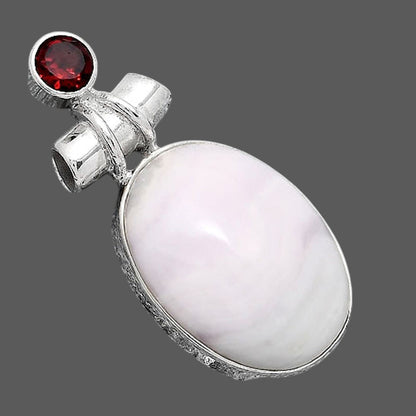 Natural Pink Aragonite and Garnet Pendant P-1159 SDP155136