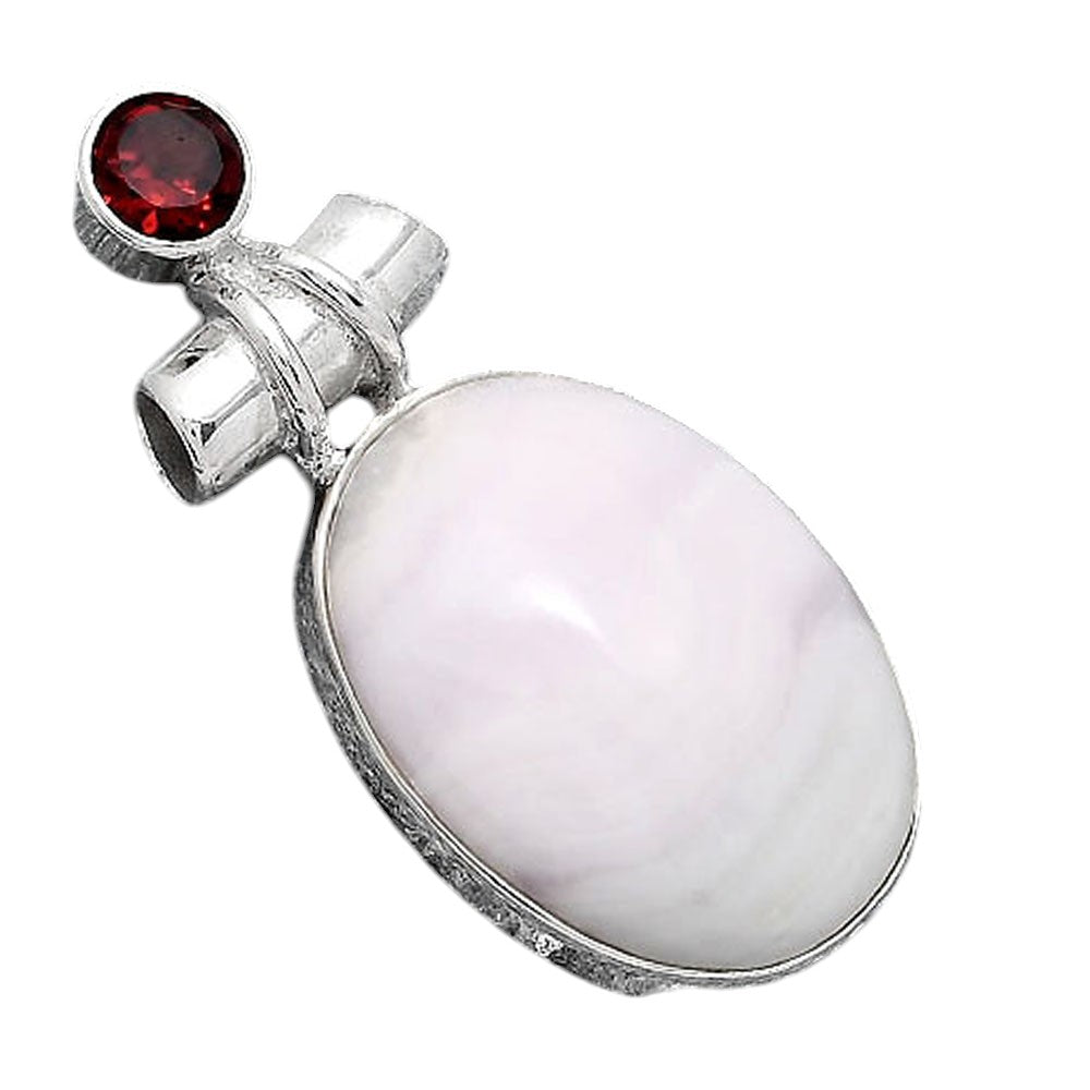 Natural Pink Aragonite and Garnet Pendant P-1159 SDP155136