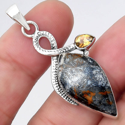 Indian Blanket Jasper and Citrine Pendant P-1111 SDP155141