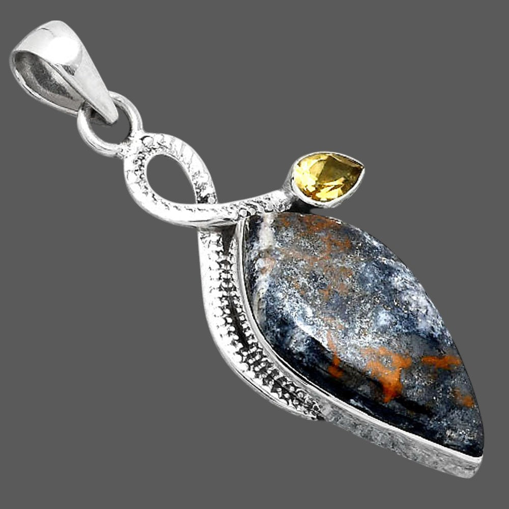 Indian Blanket Jasper and Citrine Pendant P-1111 SDP155141