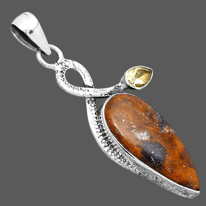 Indian Blanket Jasper and Citrine Pendant P-1111 SDP155142