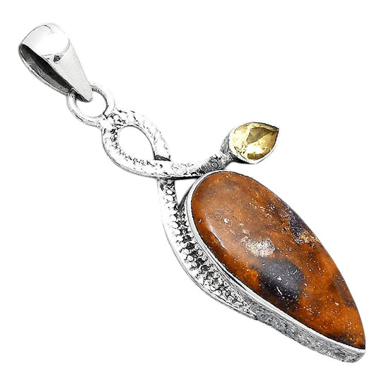 Indian Blanket Jasper and Citrine Pendant P-1111 SDP155142