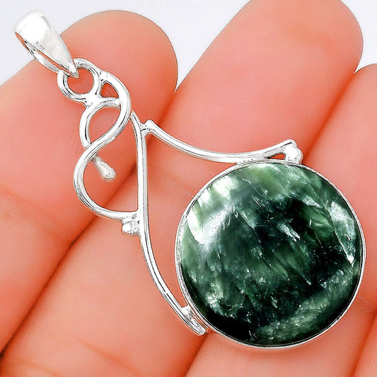 Natural Russian Seraphinite Pendant P-1036 SDP155172