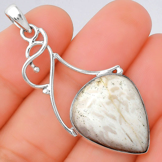 Natural White Scolecite Pendant P-1036 SDP155173
